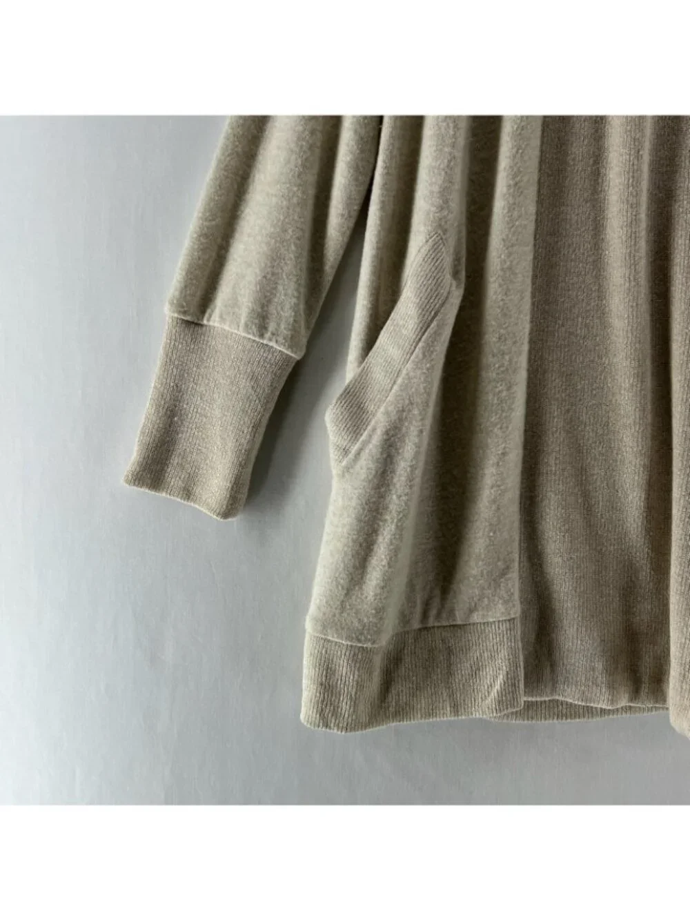 Gibson Open Front Cozy Cardigan Womens S Knit Pockets Long Sleeve Shawl Oatmeal